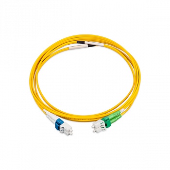 N123.4CLY2 CORDON DE RACCORDEMENT LANMARK-OF Monomode 2LC - 2SC LSZH Jaune 2m Nexans