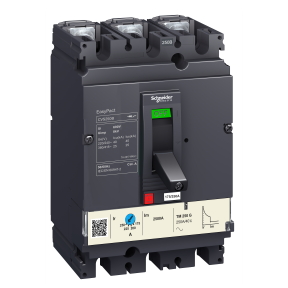 LV510303 Circuit breaker EasyPact CVS100B, 25 kA at 415 VAC, 40 A rating thermal magnetic TM-D trip unit, 3P 3d