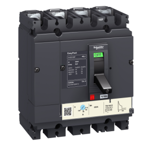 LV510310 Circuit breaker EasyPact CVS100B, 25 kA at 415 VAC, 16 A rating thermal magnetic TM-D trip unit, 4P 3d