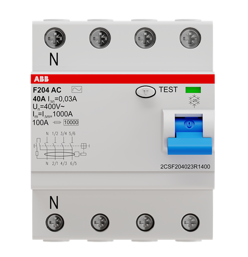 [ABB2CSF204023R1630] 2CSF204023R1630 F204 Disjoncteur à courant résiduel AC-63/0,03-L